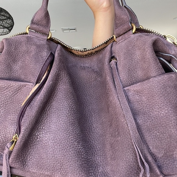 Aimee Kestenberg Small Satchel Purse Handbag Wine Leather - Picture 10 of 10